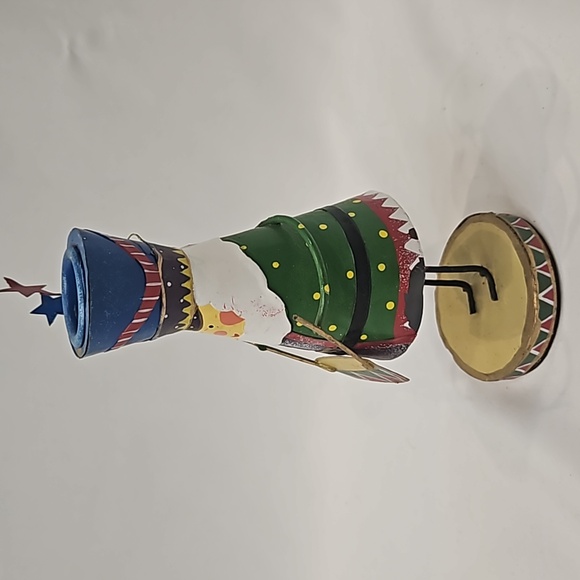 Vintage Robert Alan Candle Co. Handpainted Metal Candlestick Holder - Picture 2 of 13